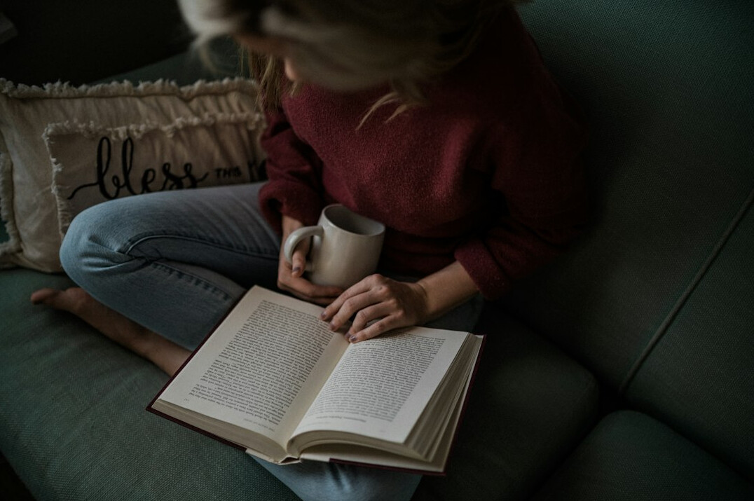 person reading psychology book